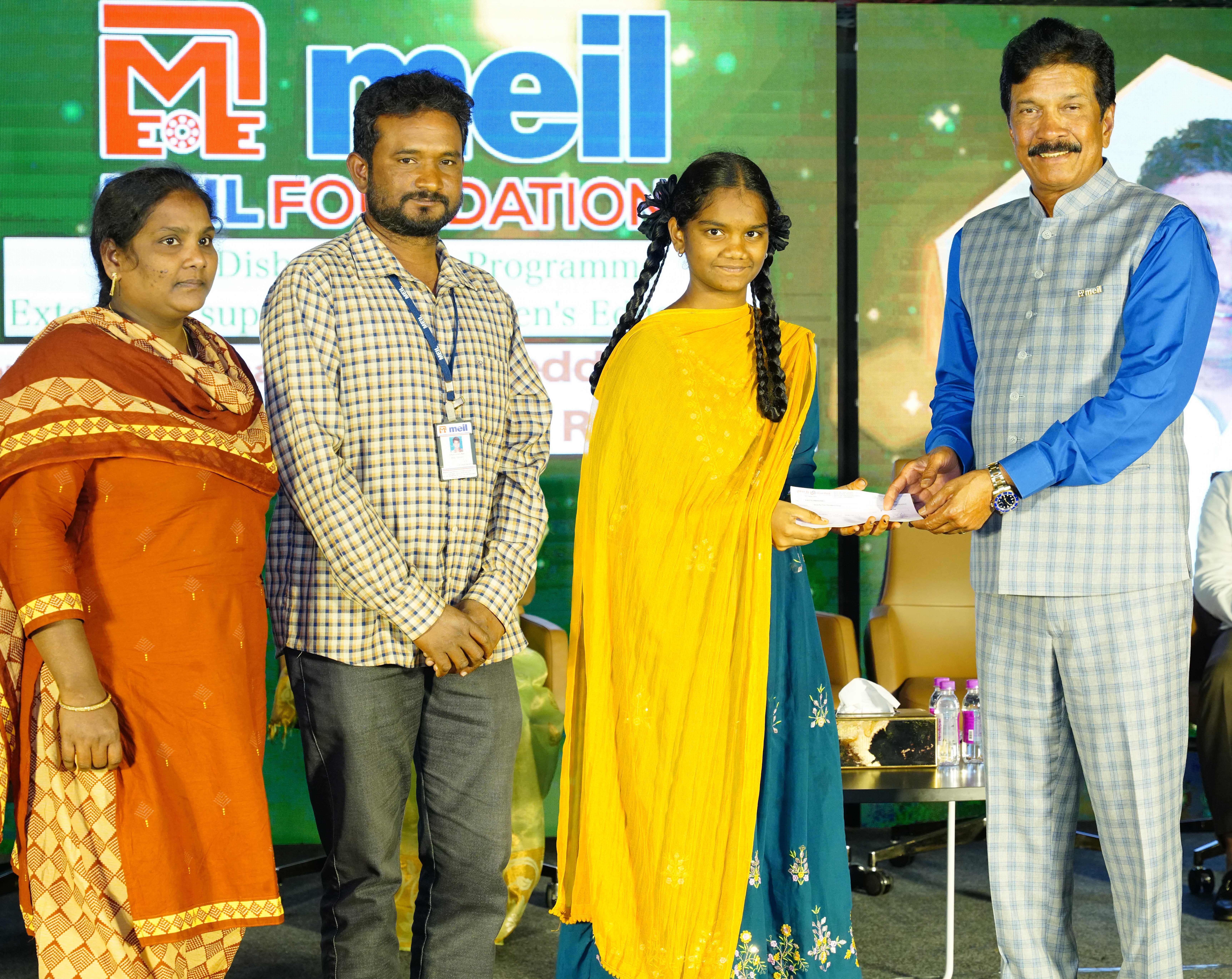Megha Engineering Chairman, Mr PP Reddy extends scholarship of Rs 75000 each to 750 meritorious children of MEIL employees!